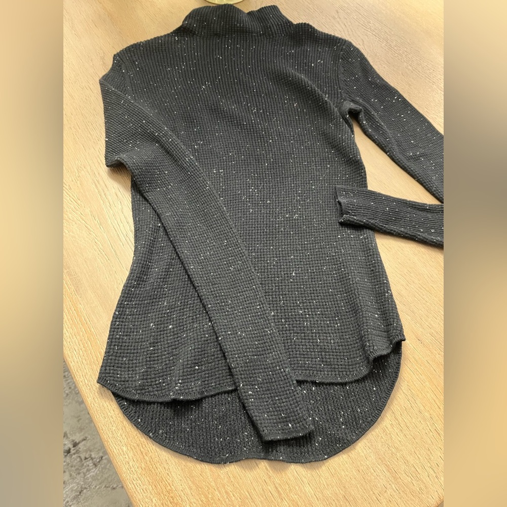 Margaret O’Leary black high neck long sleeve top